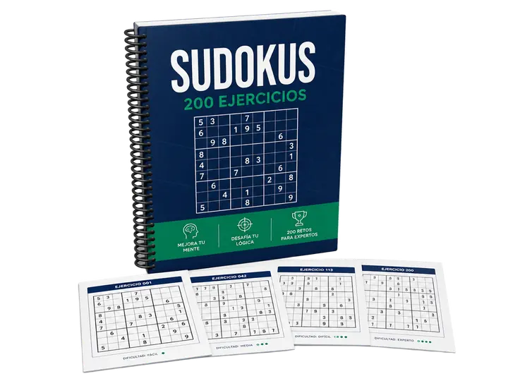 Mockup del bono 2: 200 Sudokus (con soluciones)