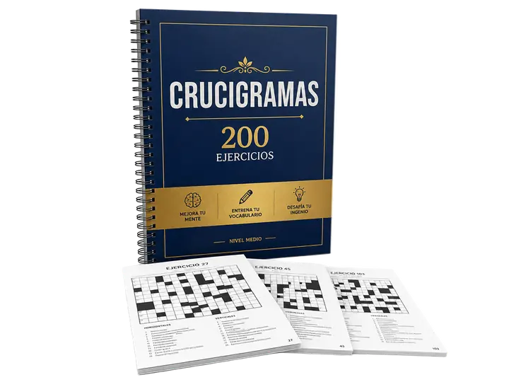 Mockup del bono 3: 200 Crucigramas (con soluciones)
